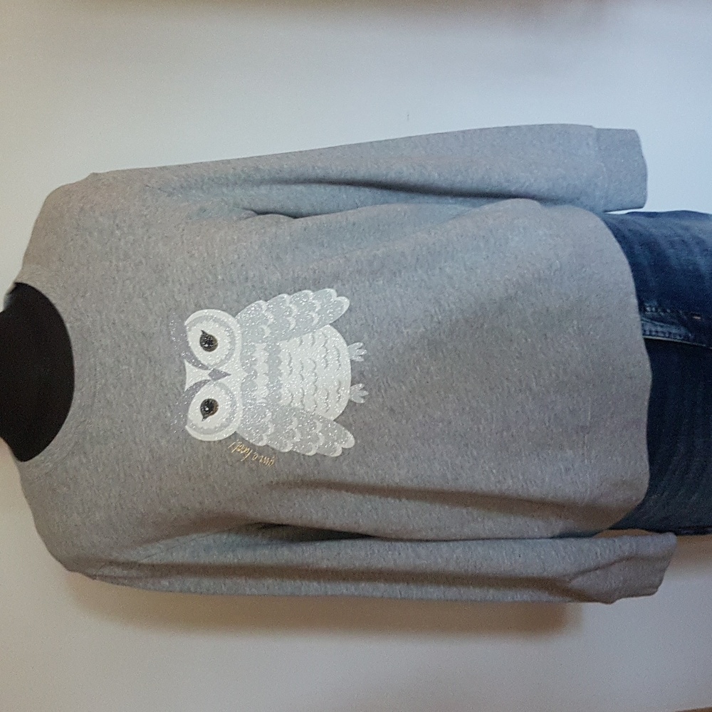 Kate Spade Gray Owl Lottie Graphic Women's Sweatshirt